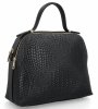 Elegantní Italská Kožená Kabelka se 2 Přihrádkami 5273 Černá